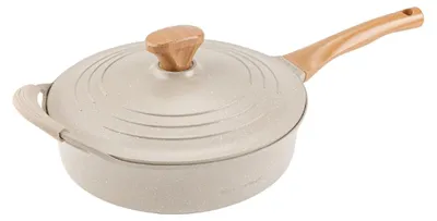 Aluminium-Bratpfanne 28 cm, Keramik-Antihaftbeschichtung, beige