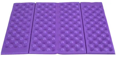 Produktbild von Faltbare Schaumstoff-Campingmatte, tragbares, wasserdichtes Sitzkissen für Camping, Sportveranstaltungen, Wandern und Gartenarbeit (lila + schwarz)