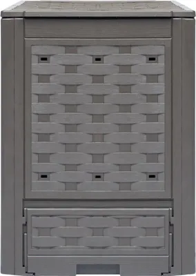 Obrázok produktu pre vidaXL Záhradný kompostér 2 ks. Hnedý 60x60x83cm 600 L Plastový ratanový