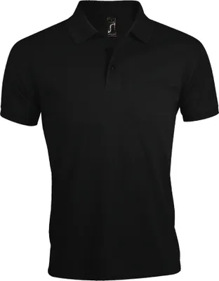 Produktbild von SOLs Herren Prime Pique Polo-Shirt, Kurzarm PC493 (S) (Schwarz)