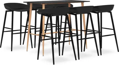Image de Maison Exclusive - 7-tlg. Bar-Set Schwarz