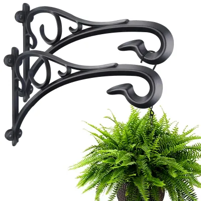 Schwerer Gartenhaken 2er-Set, 13 Zoll, rostbeständig, 120 lbs, schwarz