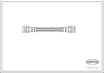 Produktbild von CORTECO 19031735 Bremsschlauch Hinten für SKODA FELICIA II (6U1) für VW Caddy II Pickup (9U7)