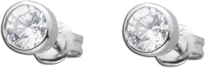 Produktbild von Solitär Ohrstecker Silber 925 weiße Zirkonia