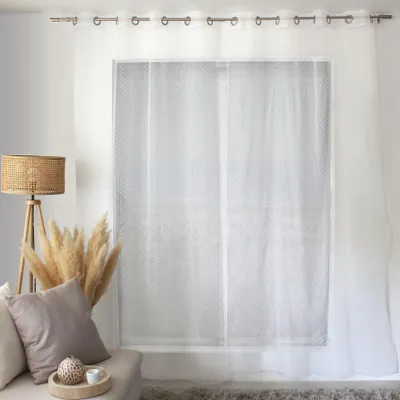 Produktbild von Transparenter Organza-Vorhang mit Plumetis und Ösen