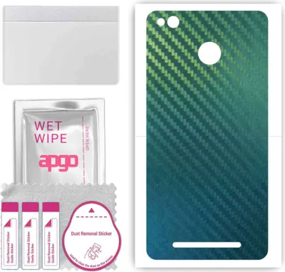 Produktbild von apgo Rückseite Schutzfolie, Skin, kompatibel mit Xiaomi Redmi 3, Hinten Displayschutzfolie aus Vinylfolie, kratzfest, einfache Montage - Kohlenstoff-Chamäleon CAKA1