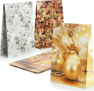 Produktbild von COM-FOUR® 6x Geschenktüte für Weihnachten, Nikolaus und Advent - Geschenktasche mit Weihnachtsmotiv - Geschenkbeutel [Auswahl variiert]