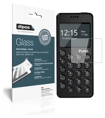Produktbild von 2x Schutzfolie für Punkt MP02 - Anti-Shock 9H Folie dipos Glass Kunststoffglas