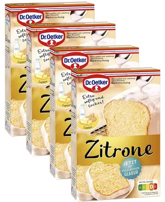 Produktbild von Dr. Oetker Zitrone Backmischung für Rührkuchen 485g 4er Pack
