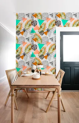 Produktbild von Coloray Fototapete 290x290 cm Latextapete Magicstick - Abstrakte tropische Dötlinge