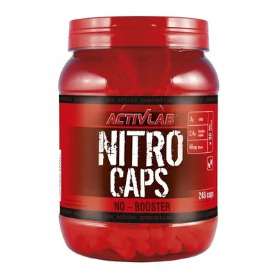 Immagine prodotto di Activlab Nitro Caps 240 capsule, arginina, citrullina malato, citrullina, niacina, rigenerazione