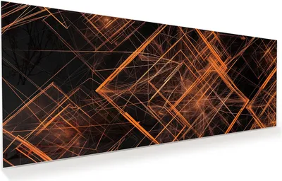 Produktbild von Glasbild 125x50cm in XXL für Wohnzimmer, Schlafzimmer Motiv Geometrisches Muster