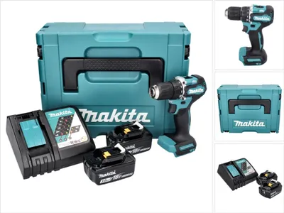 Produktbild von Makita DDF 487 RFJ Akku Bohrschrauber 18 V 40 Nm Brushless + 2x Akku 3,0 Ah + Ladegerät + Makpac