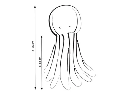 Produktbild von Großes Kuscheltier Oktopus XXL - türkis
