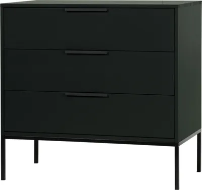Produktbild von WOOOD Adam Kommode Schubladenschrank aus Kiefer, Schwarz
