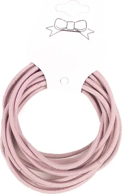 100 Haargummis 50mm elastisches altrosa