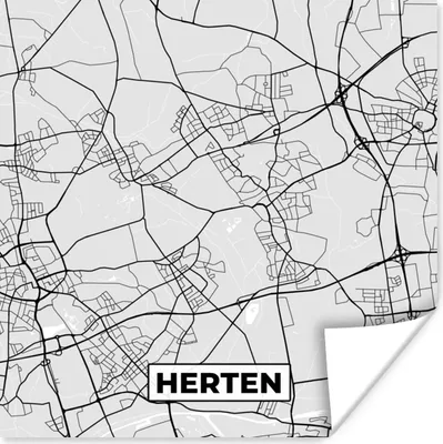 Produktbild von MuchoWow® Poster Karte - Stadtplan - Deutschland - Hirsch - Karte 100x100 cm - Babyzimmer