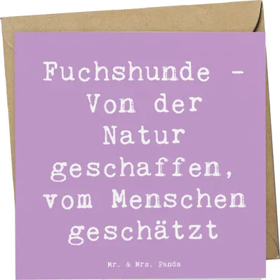 Produktbild von Mr. & Mrs. Panda Glückwunschkarte Spruch Fuchshunde Liebe - Lavendeltraum - Geschenk, Freunde, Hunderasse, Klappkarte, Foxhound Jagdhund, doppelkarte, Grußkarte, Treue