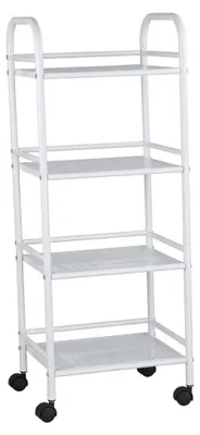 Immagine prodotto di Carrello Portavivande 4 Ripiani Ruote Cucina Mobile 40x32x75 cm.Colore:Bianco