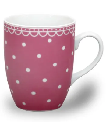 Zdjęcie produktu dla Eva, porcelanowy kubek, 0,37 l, różowe kropki, Thun 1794