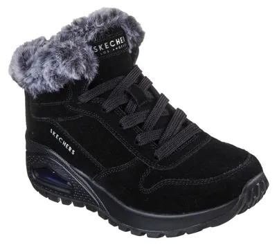 Produktbild von Skechers Damen Boots Uno Rugged 167433-BLK Schwarz Winterstiefel Memory Foam 35,5 EU