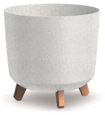 Produktbild von Prosperplast Blumentopf GRACIA TUBUS Eco Wood Weiß 29,8 cm