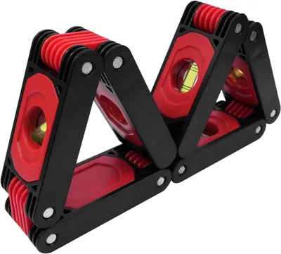 Imagen del producto de Nivel plegable con 4 ampollas, transportador de ángulos múltiple, con ángulos de 45/90/180°, para trabajos en madera
