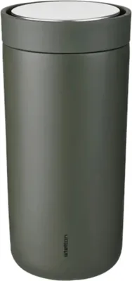 Produktbild von Stelton Thermobecher To Go Click, Edelstahl, Kunststoff, Soft Dark Forest, 400 ml, 685-26