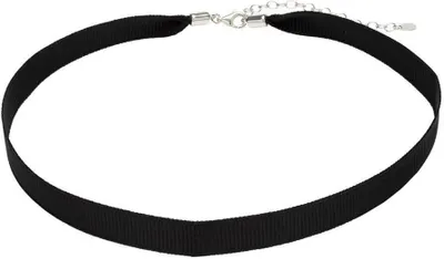Produktbild von Schwarzer Choker 925er Silberverschluss