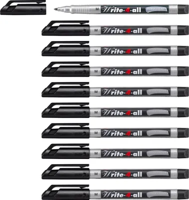 Produktbild von Permanent-Marker - STABILO Write-4-all - medium - 10er Pack - schwarz
