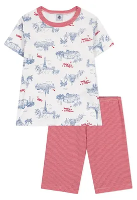 Produktbild von Petit Bateau Jungen Pyjacourt A0d9i, Weiß/Mehrfarbig, 5 Jahre