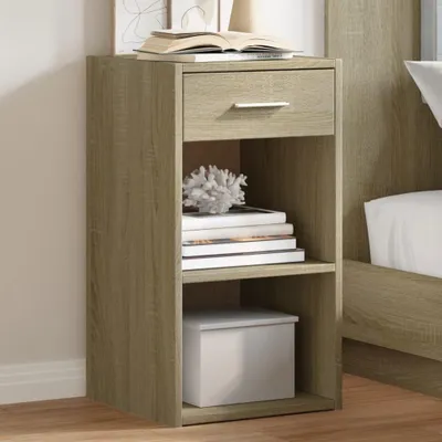 Image de vidaXL Tables de chevet 2 pcs. chêne Sonoma 35x34x65 cm bois composite