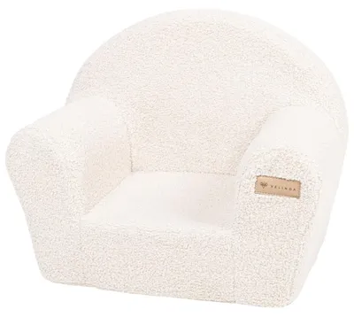 Produktbild von VELINDA Kindersessel Teddy – Weicher Kinderstuhl aus Schaumstoff mit Bouclé-Bezug – Creme