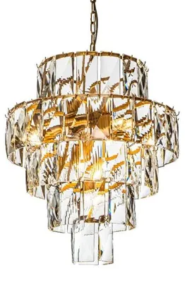 Zdjęcie produktu dla Lampa wisząca Basilio, 60 cm - Złota - Szklana