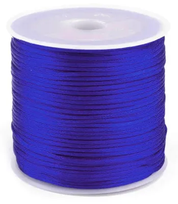 30m Satinschnur Flechtkordel 1mm, blau