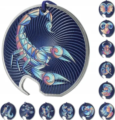 Produktbild von KADAX Flaschenöffner "Callas", Kapselheber, Zodiak Design, Bieröffner aus Edelstahl, Skorpion, 7 cm