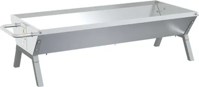 Image de vidaXL Barbecue argenté 118x42x30,5 cm Acier inoxydable