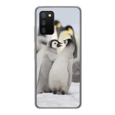 Produktbild von MuchoWow® Handyhülle Schutzhülle Hülle für Samsung Galaxy A03s Pinguine - Schnee - Tiere Silikon Softcase Handy Hülle - Schutz