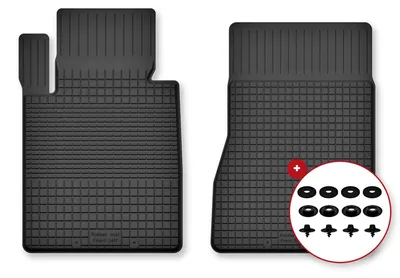 Produktbild von Gummi-Fußmatten Vorne für Mercedes S W222 2013-2020 (Limousine) – 2-tlg, Schwarz, Semi-Universal, angepasst – Wielganizator Semi-Universal