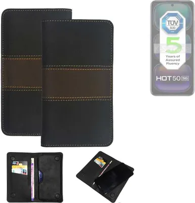 Produktbild von K-S-Trade Hülle Handyhülle kompatibel mit Infinix Hot 50 5G Schutzhülle Walletcase Bookstyle Tasche Schutz Case Handytasche Wallet Cover Kunstleder
