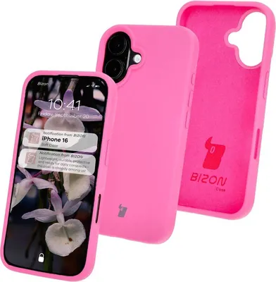 Produktbild von Bizon Soft Case für iPhone 16, Fuchsia