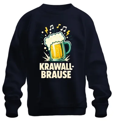 Zdjęcie produktu dla Krawall Brause, kufel na piwo, muzyka, impreza, festiwal, zabawne, picie, bluza, sweter, granatowy, rozmiar S