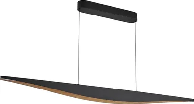 Produktbild von Lucande LED-Pendelleuchte Clavit, schwarz, 140 cm, dimmbar
