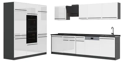 Imagen del producto de Mueble de cocina Vicco R-Line Blanco alto brillo/Antracita 180 cm sin encimera, Model 66218