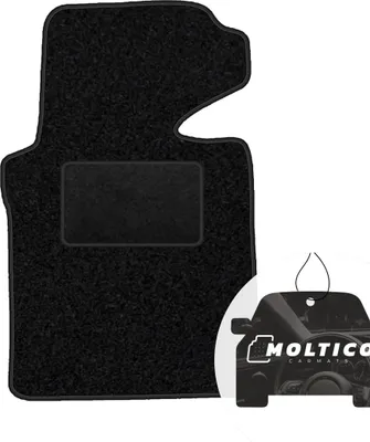 Produktbild von moto-MOLTICO Fahrer Fußmatte Auto Velours Fahrerseite Autoteppiche Schwarz Fahrermatte 1-teilig passend für BMW 3er E36 Cabrio 1990-1999