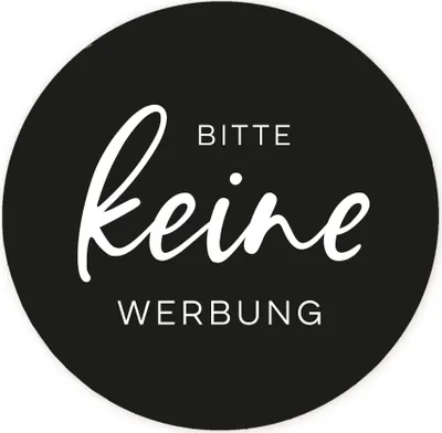Produktbild von 2 Briefkasten Aufkleber KEINE WERBUNG | UV beständig Wetterfest 6cm ⌀ NORDEULE