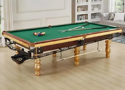 Produktbild von Freizeittisch Billardtisch Stilvoller Spieltisch Holztisch Pooltisch 8ft