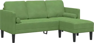Produktbild von vidaXL Sofa Set Hellgrün 173 x 131 x 67 cm Samt
