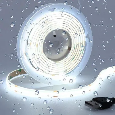 Immagine prodotto di Striscia LED bianca da 2 m, impermeabile, alimentazione USB, 320 LED
