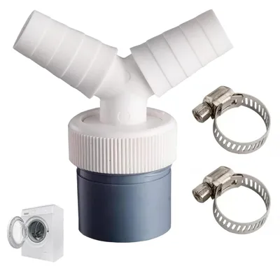Waschmaschinen-Abwasseradapter, Y-Adapter, 3 Stück, Doppelanschluss